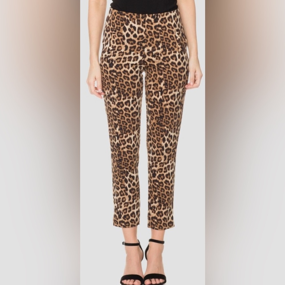Joseph Ribkoff Pull On Stretch Pant, Style 193552, Leopard Print, sz 16